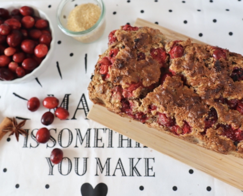 brot backen rezept cranberries