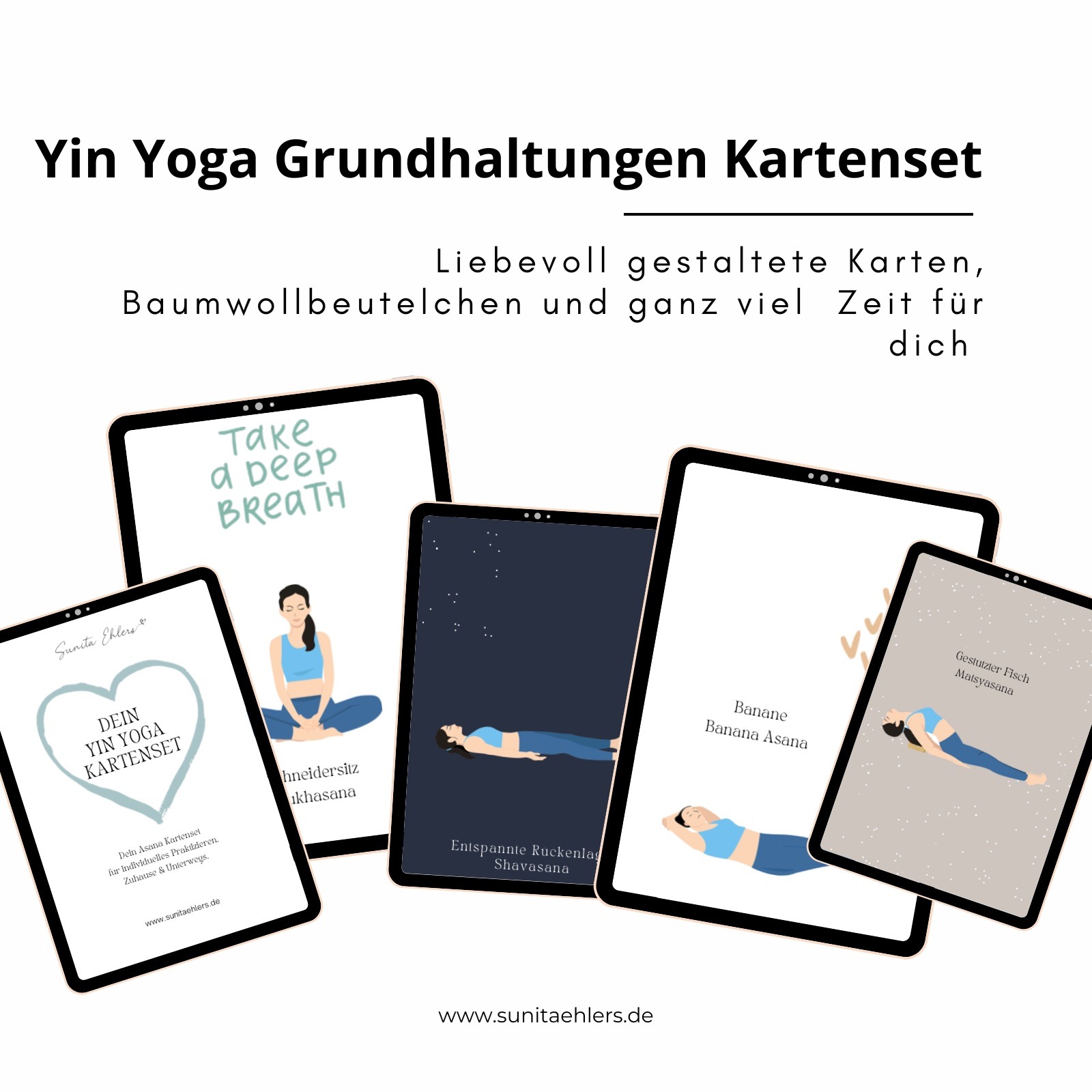 yin yoga asana kartenset